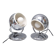 Pair of chrome ball lamps from the 1960s.