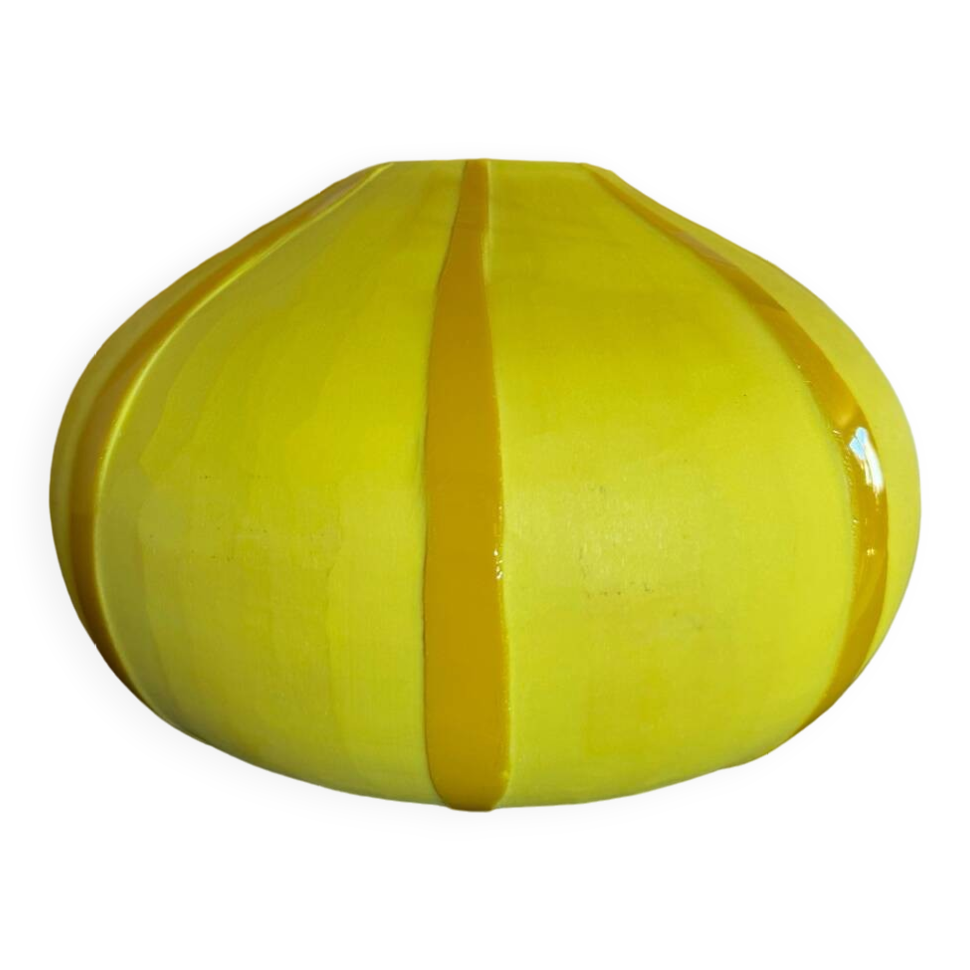 Art Deco yellow glass paste vase