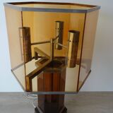 Large plexiglass lamp design year 70s Rega