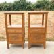 Art Deco pair of bedside tables in oak, 1930s.