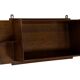 Art Deco wooden wall shelve rack in oak minimalist design