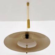 Unique Pendant Lamp with Counterweight by Vereinigte Werkstätten München