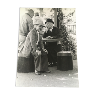 Tirage. Scène de rue, jeu d’échecs. USA années 80