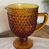 Amber glass pitcher