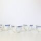 Set of 4 Céranord cups, vintage, French