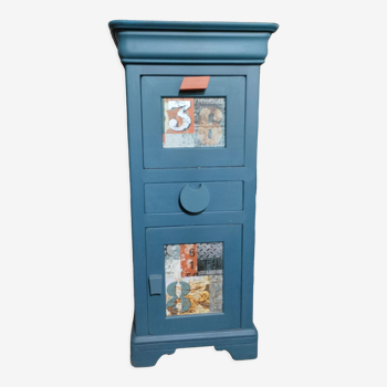 Louis Philippe style accent furniture restyled petrol blue