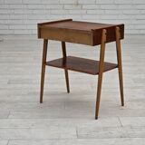 1970s, Swedish side table by AB Carlstrom with drawer, teak wood.