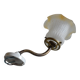 Swan neck wall lamp and its tulip, early 20th century.