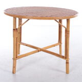 Vintage round coffee table Bohemian style
