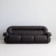 Vintage brown three seater leather sofa, 1970-1980s