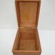 old mortised box in light varnished wood
