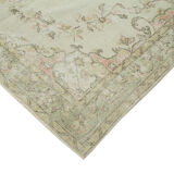 Turkish hand-knotted decorative 1970s beige carpet 170 cm x 295 cm