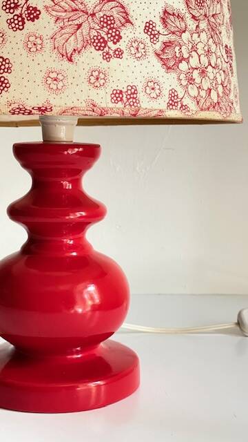 LAMPE Céramique Mûriers ANNEES 70