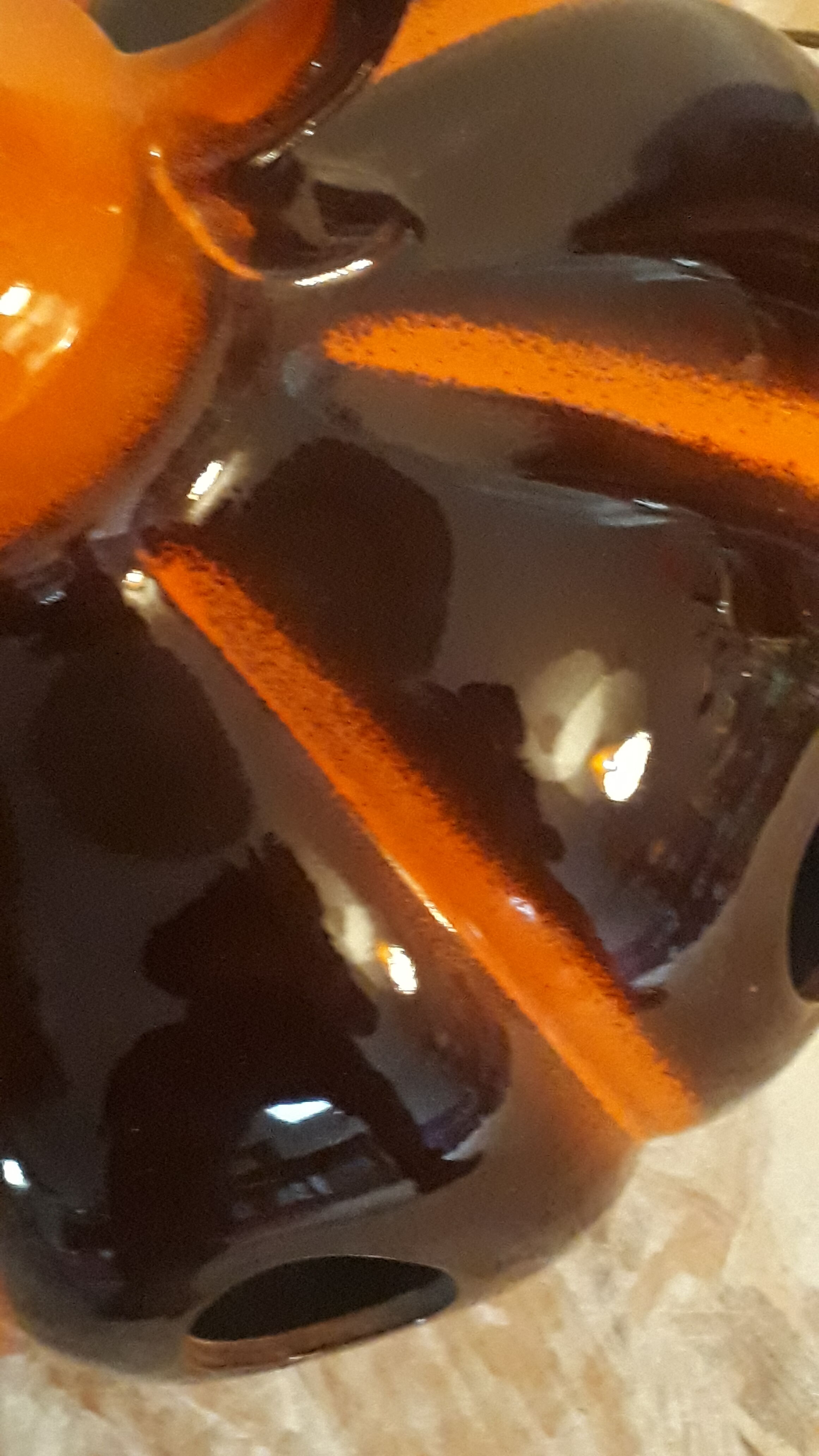 giant lamp with typical pumpkin ceramic 1970 120cmx32cm