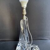 Large crystal lamp base stamped Baccarat