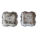 Paire de plats en faïence de Nevers