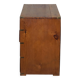 Victorian military pine commode with brass fittings.