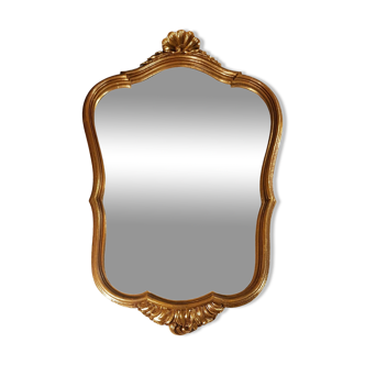 Miroir coquille doré