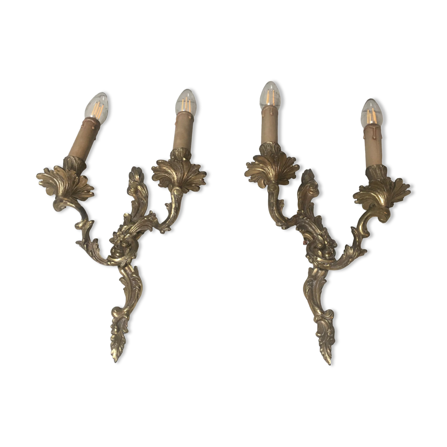 Pairs of Louis XV style wall lights