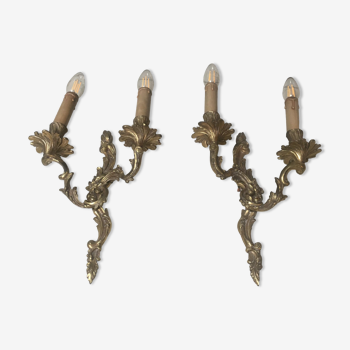 Pairs of Louis XV style wall lights