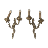 Pairs of Louis XV style wall lights