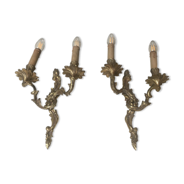 Pairs of Louis XV style wall lights