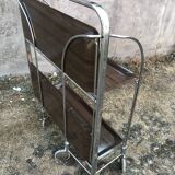 Folding serving table