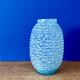 Vase vintage art déco, en verre de Clichy bleu