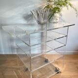 Desserte/Meuble-TV plexiglas transparent