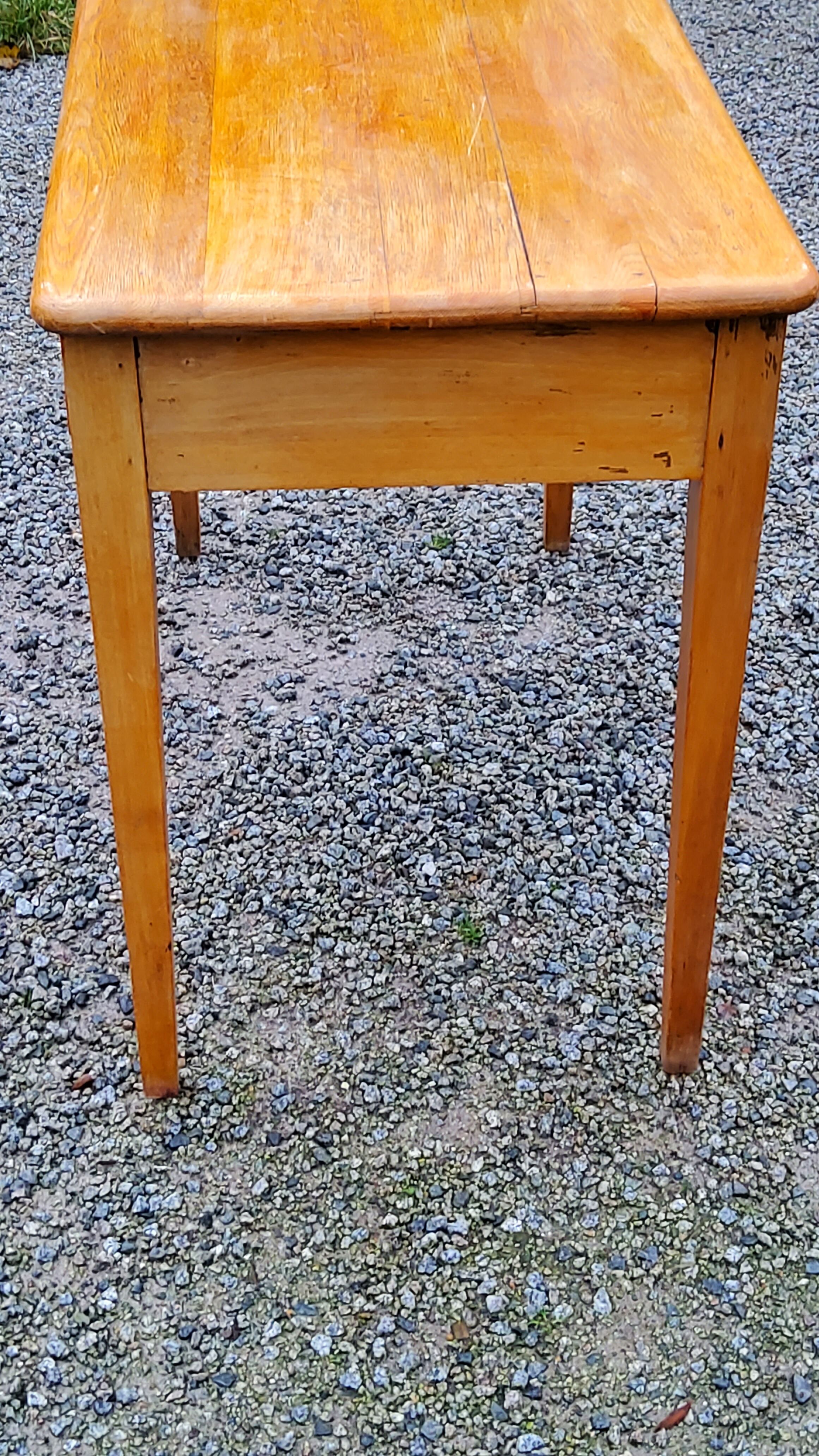 Writing table oak desk feet bobbins from the 50s
