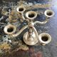 Royal Holland pewter candle holder with five candles dimension: height -20cm- width -18cm-