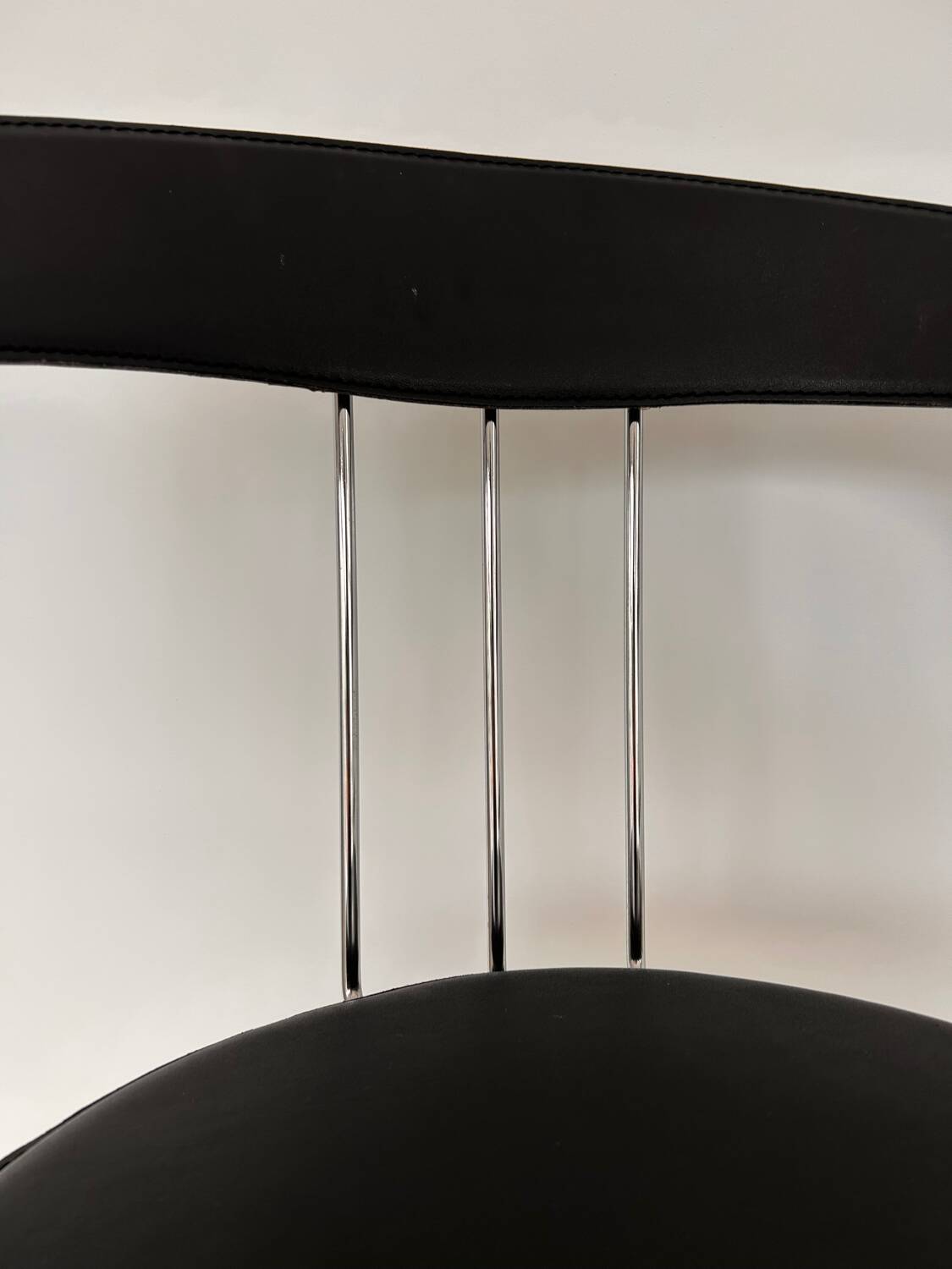 Chaises de bureau arrben italie années 70 chrome