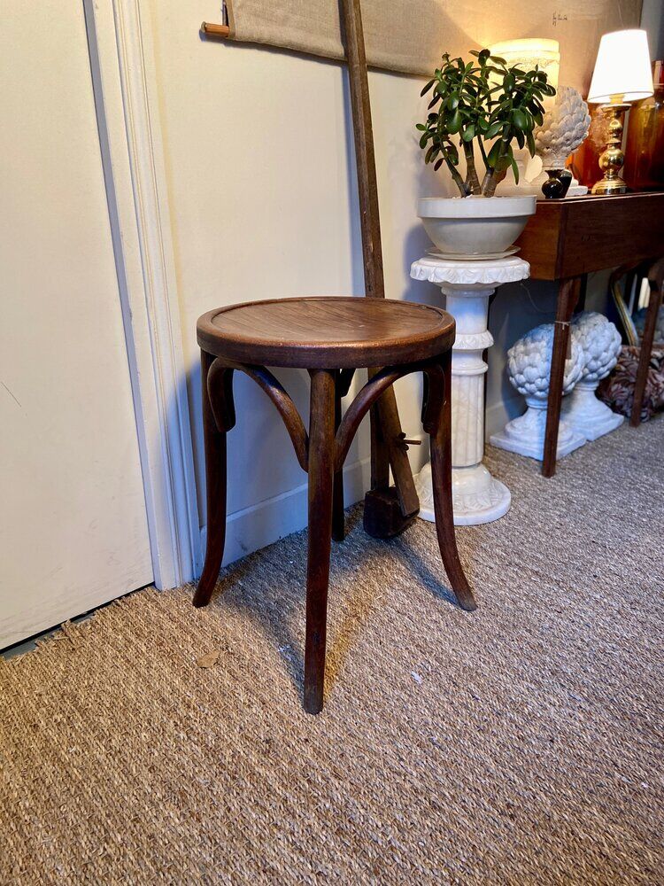 Dark wood stool