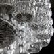 Glass and chrome chandelier
