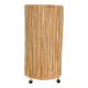 Cylindrical lamp in natural raffia