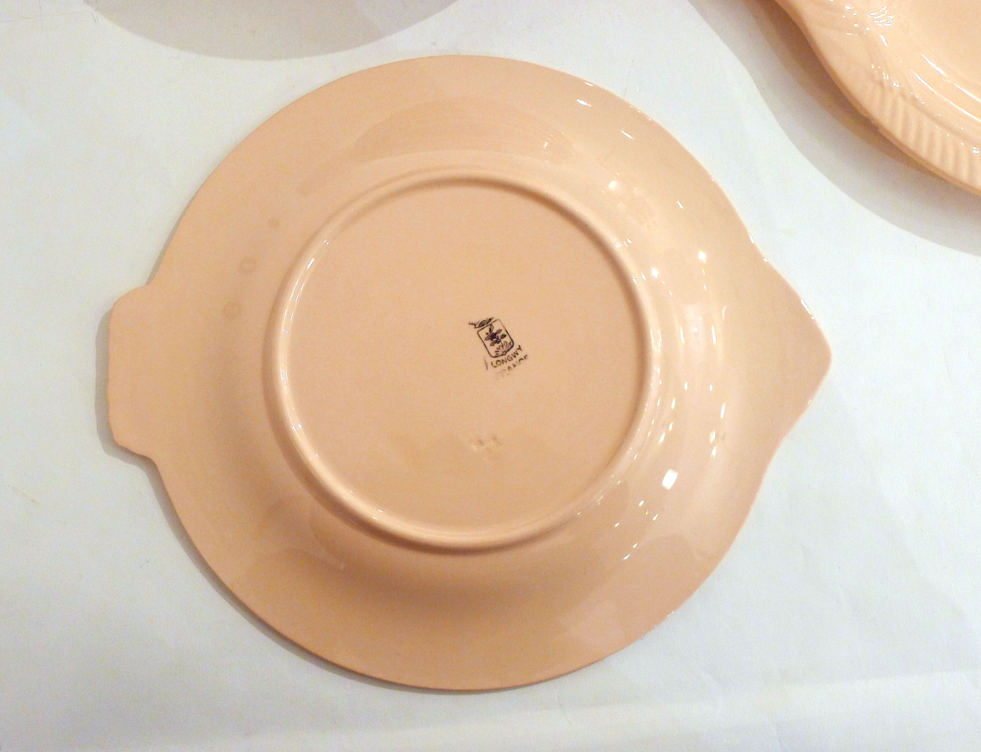 Set of 10 plates Fish Longwy