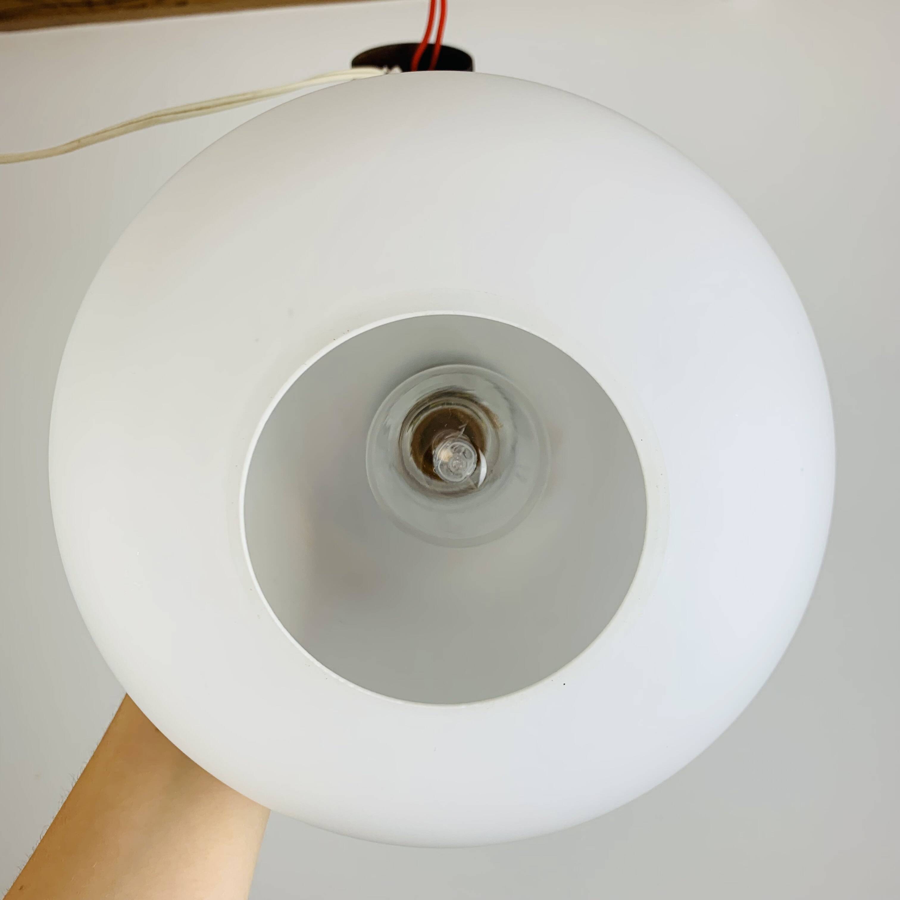 Scandinavian opaline brass suspension from the 1960s.