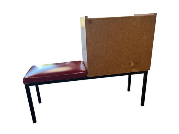 Banc en bois vintage / banc de téléphone / console