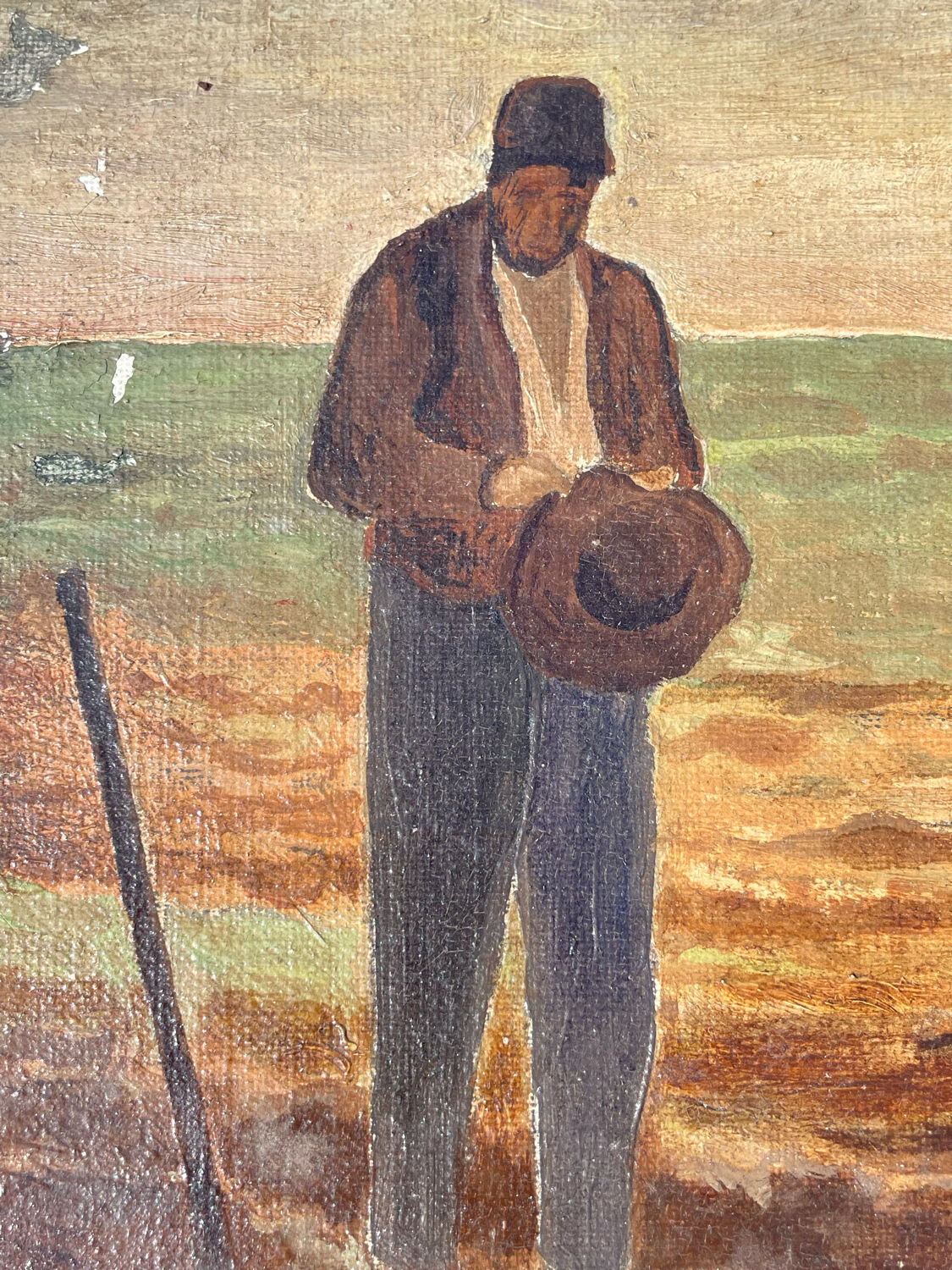 Painting study of the Angelus of Millet, late 19th, early 20th century