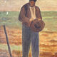Painting study of the Angelus of Millet, late 19th, early 20th century