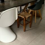 Wood and straw stools
