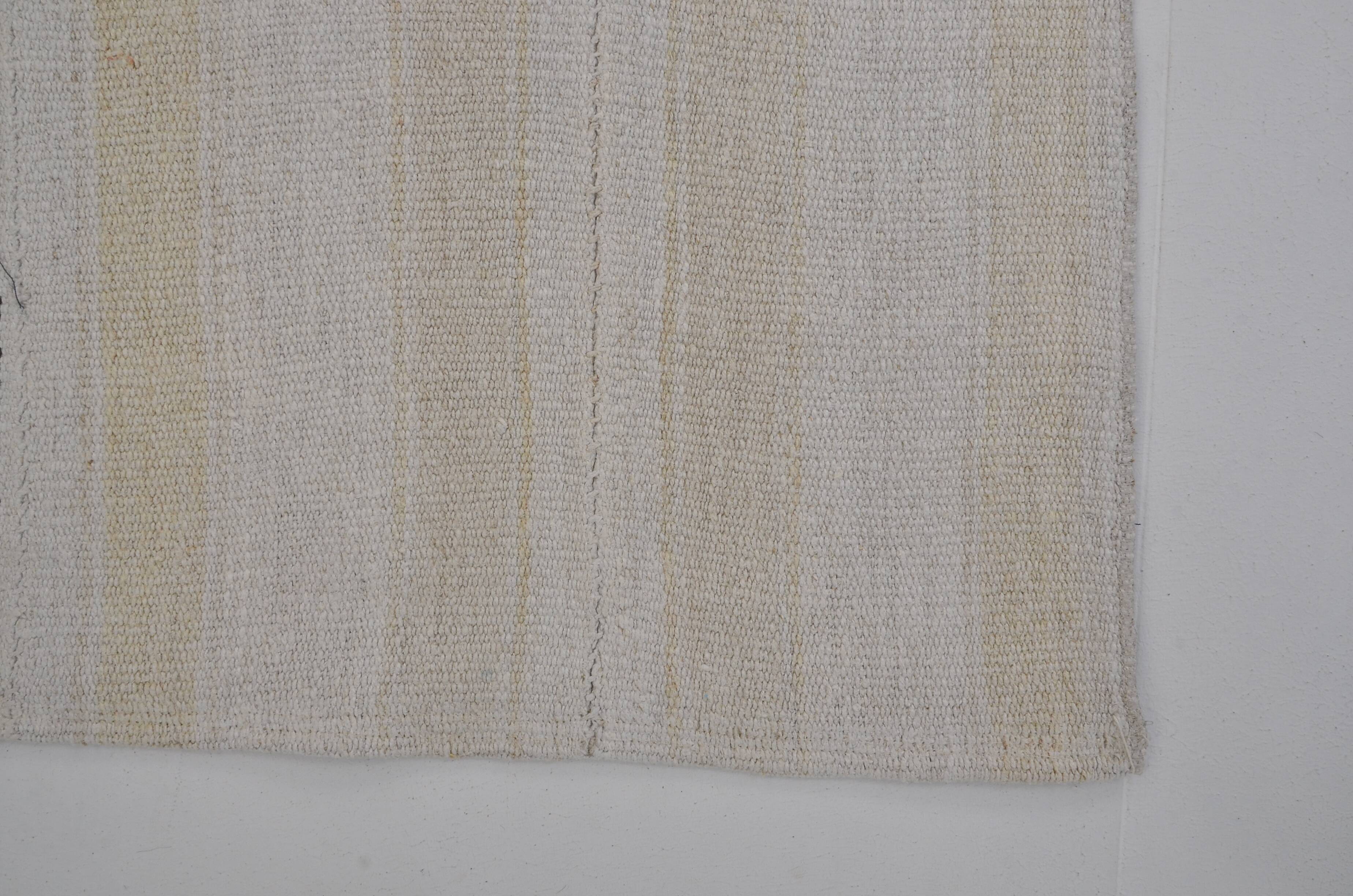 Stripe Neutral Hemp Rug sku 3789