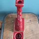 Longchamp twisted burgundy and gold candlestick holder model 1758