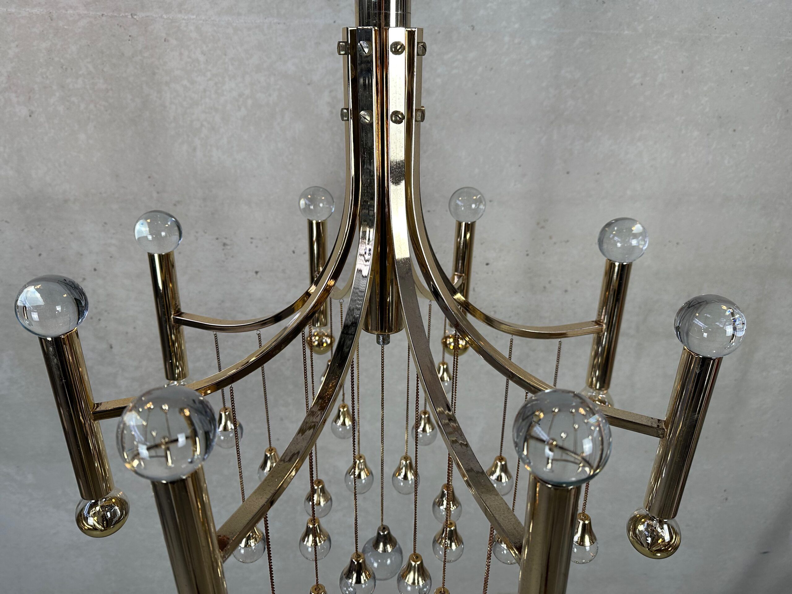 Chandelier vintage italien Gaetano Sciolari