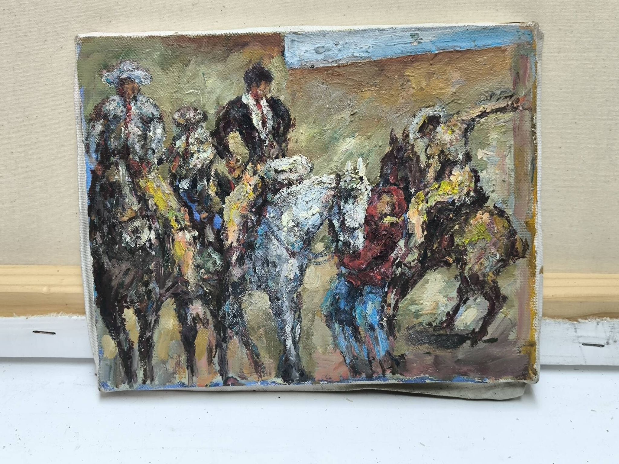 Scene of Impressionist horsemen