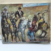 Scene of Impressionist horsemen