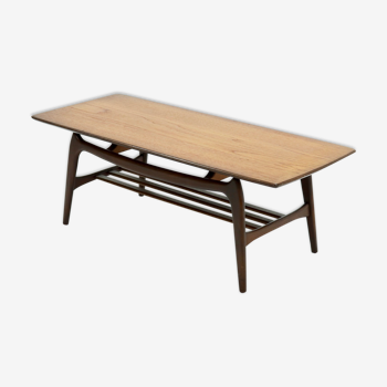 Table basse en teck par Louis van Teeffelen pour WeBe des années 1950