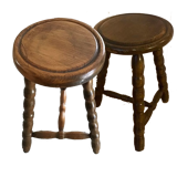 Pair of tripod stools