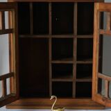20th century solid walnut display case