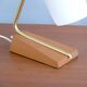 Temde bedside lamp - brass, wood - table lamp with opal glass shade - 1960s, vintage style